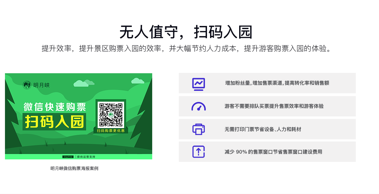 無(wú)人值守，掃碼入園